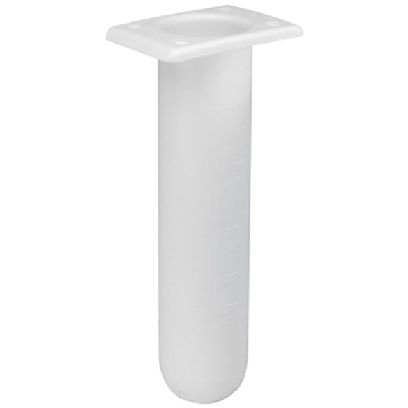 White Straight Rod Holder Square Top