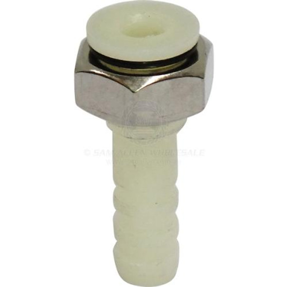 Bait Board Drain White Plastic with Thread