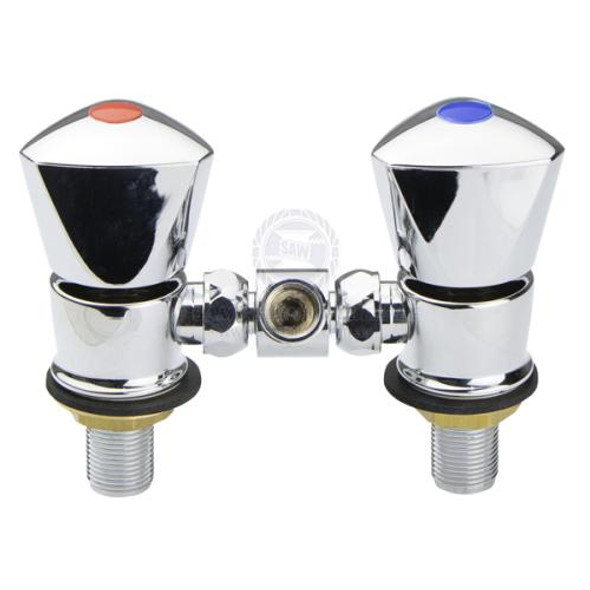 Aravon Tap - Twin Mixer - Chrome Handles