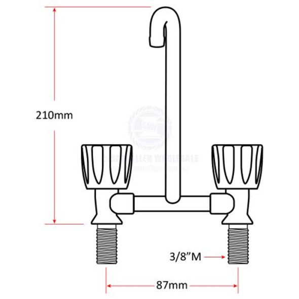 CPB Twin Taps Folding Faucet
