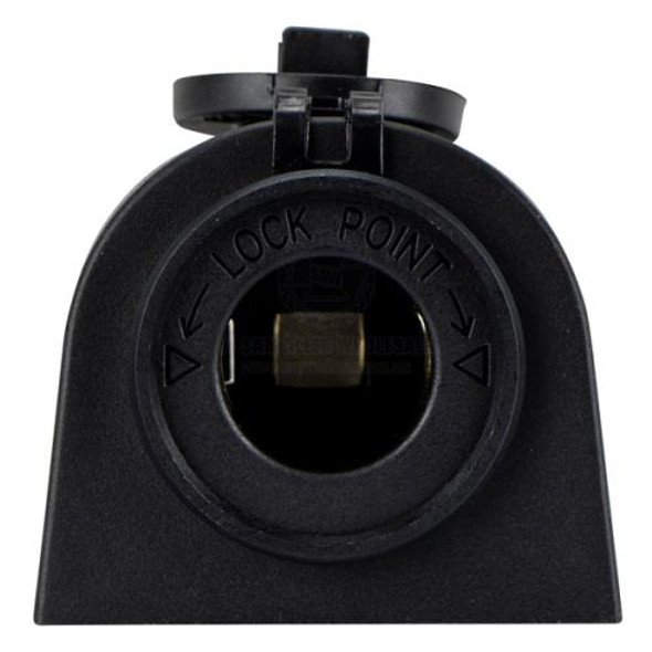 Surface Mount Socket Black 12/24V