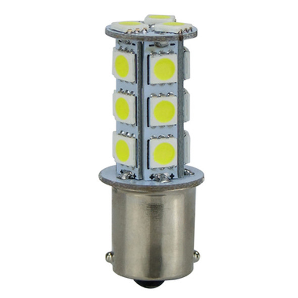18 LED 5050SMD BA15S Auto/Marine Bulb 12V 2.5W Cool White