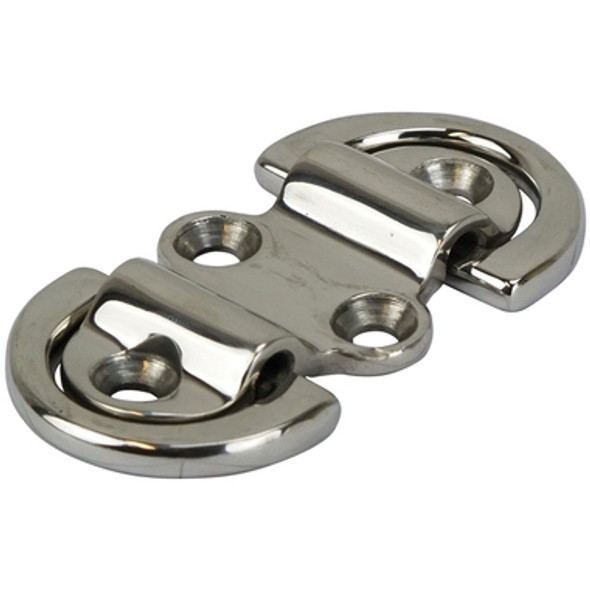 6mm Stainless Steel Double Pad Eyes - Folding