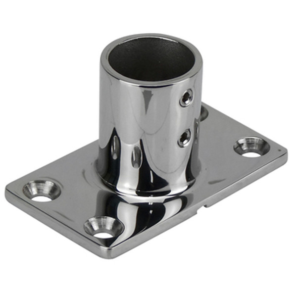 316 Stainless Steel 90 Angled Stanchion Base Rectangular