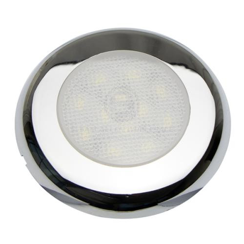 Relaxn LED Slim Down Light Surface Mount IP66  - Chrome Trim 83mm 
