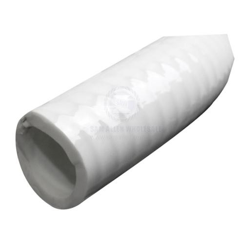 White Steel Reinforced Sanitation Hose - Per Metre