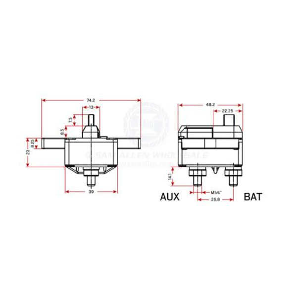 HD Circuit Breaker 50Amp 12-42V IP67 Panel Mount HD Circuit Breaker 50Amp 12-42V IP67 Panel Mount