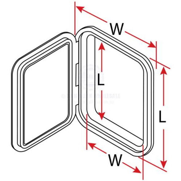 Hatch Access Can SB ASA Hinge Option 373 X 270mm