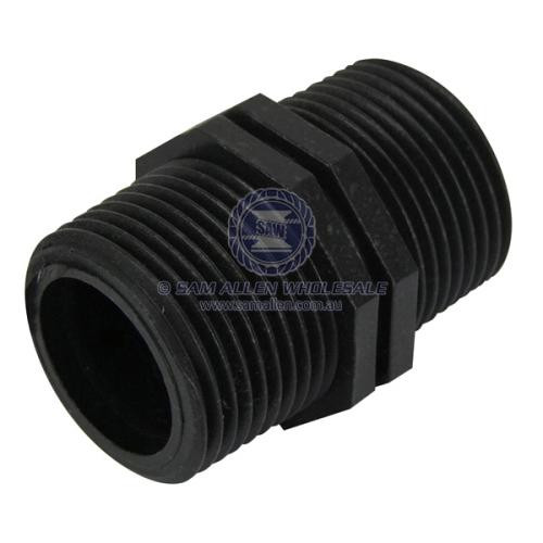 Nipple Polypropylene Straight 3/4 BSPM x 3/4 BSPM
