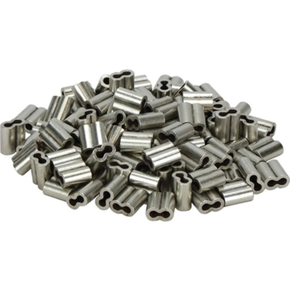 2.4mm-3/32" Swages - Hand - Nickel Plated Copper - Australian Made