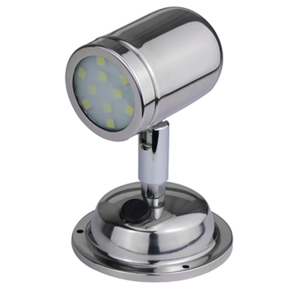 LED Bunk(Reading Light) Stainless Steel Cool Wh with Switch 10-30V AC/DC