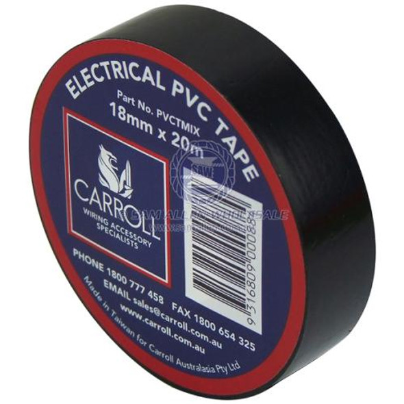 Electrical Tape Black 18mm x 20m