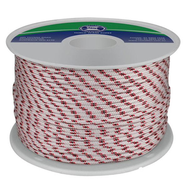 8mm x 200Mtr Polyester Yachting Braid Red Fleck (Reel)