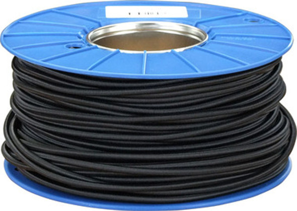 3mm x 100Mtr Shock Cord - Polyamide Cover with Latex Core Black (Reel)