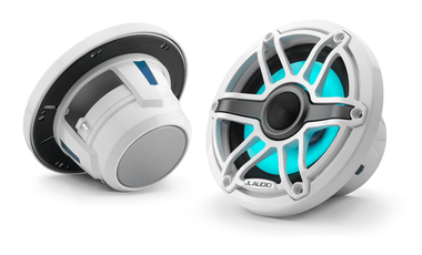 JL Audio M6 Marine Speakers 6.5"  With Transflective LED, Gloss White Trim Ring  - M6-650X