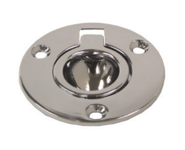 Flush Pull Ring - Round Chrome