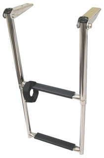 Telescopic Stainless Steel Ladders - Horizontal Mount - Top Of Platform