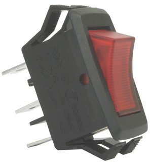 Rocker Switch - Red Illuminated