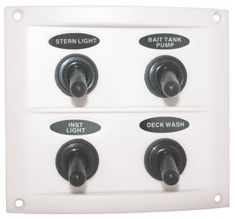 Switch Panels - Splashproof - 4 Switches