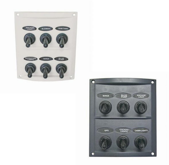 Switch Panels - Splashproof - 6 Switches