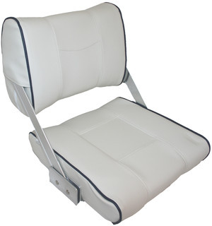 AXIS Flip-back Seat Ivory / White / Blue Piping