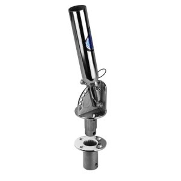Reelax Outrigger Base Gunnel Mount-Topper Stainless Steel Reversible (Single)