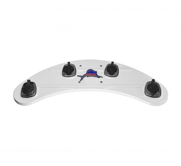 Reelax Light Tackle Station White Rocket Launcher and Stainless Steel Pedestal White Swivel