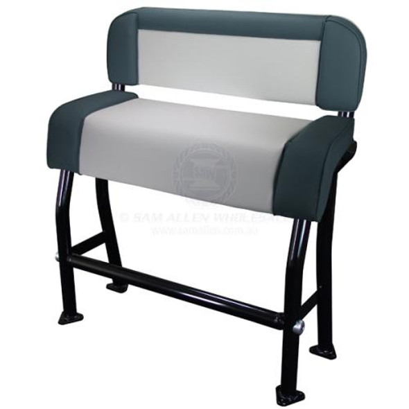 Relaxn Centre Console Leaning Post Seat White/Grey with Black Frame Relaxn Centre Console Leaning Post Seat White/Grey with Black Frame