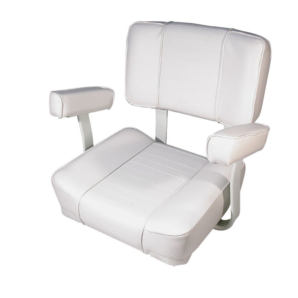 BLA Deluxe Seat Upholstered No Arms White