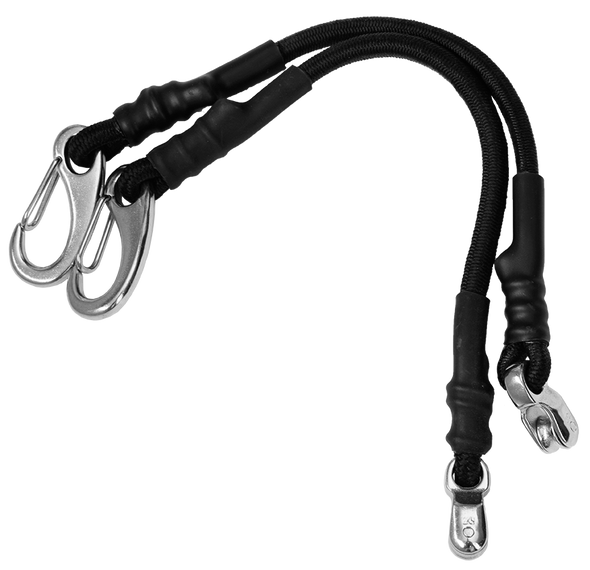 Viper Outrigger Bungee Cords with Stainless Steel Pulleys & Clips (Pair)