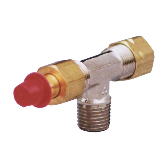 Dometic Horizontal Bleeder Tee - Brass