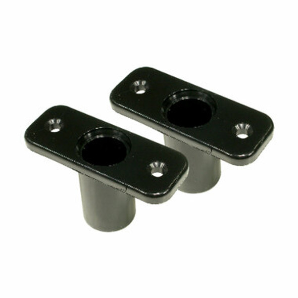 Rowlocks And Holders - Black Nylon Rowlock Top Plate Plastic 17mm Pr