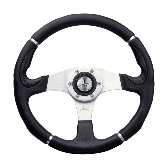Luisi Orion Steering Wheel Alloy 3 Spoke 355mm Silver/Black With/Med
