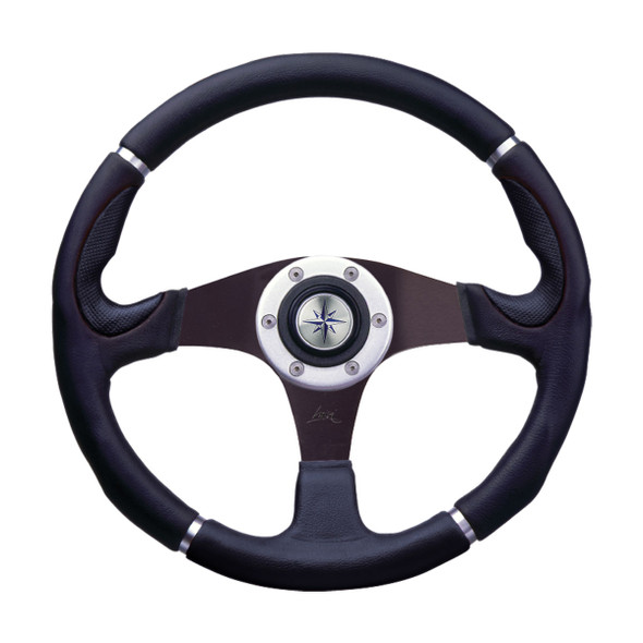 Luisi Orion Steering Wheel Alloy 3 Spoke 355mm Black/Black W/Med