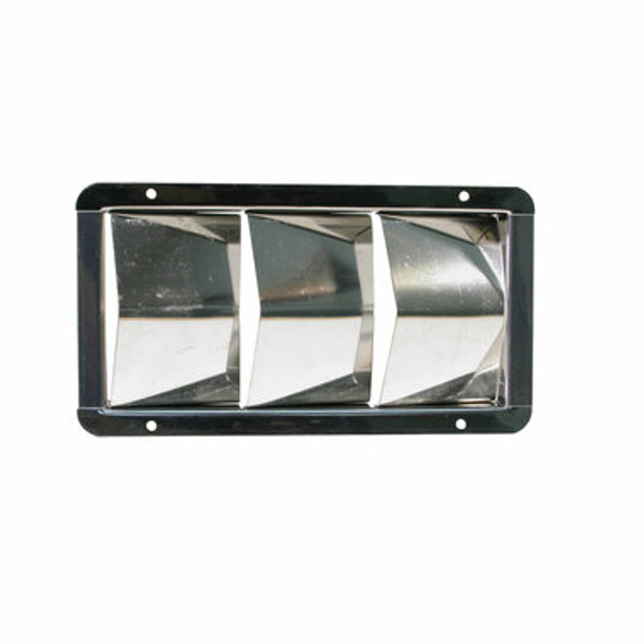 Louvre Vents - Stainless Steel 'V' Vent 3 Louvre Stainless Steel 210X112mm