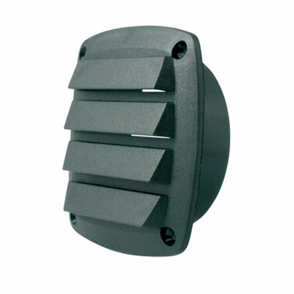 Louvre Vents - Plastic With Tail Vent Louvre Plastic Black C/W 75mm Tail