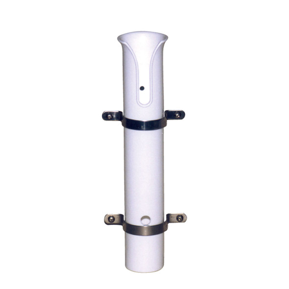 Easterner Side Mount Rod Holder - White Plastic with Stainless Steel
