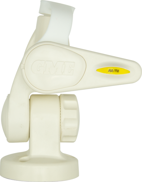 GME ABL014W Double Swivel Round Antenna Base - White
