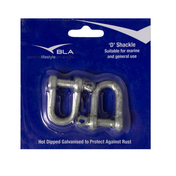 BLA D Shackle - Galvanised Pack of 2