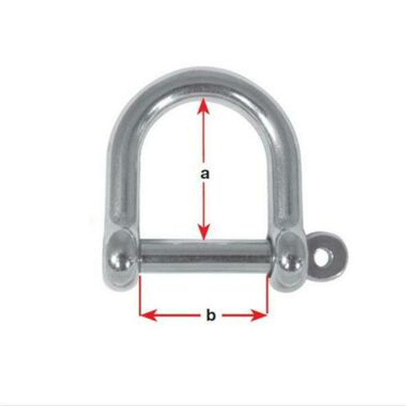 BLA Shackle Dee Wide G3N16 Stainless Steel 8mm