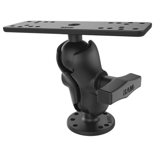 RAM 1.5" C-Ball Mount With Short Double Socket Arm - For Lowrance HDS 7,9 Elite 9Ti, Hook 9