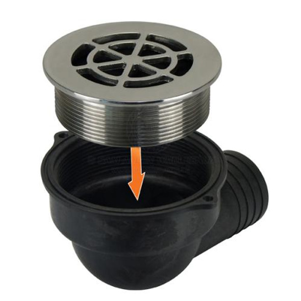 Drain - Cockpit / Shower - Flush Mount With Flap