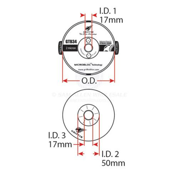 Griffin Diesel Filter Element GTB34 30 Micron