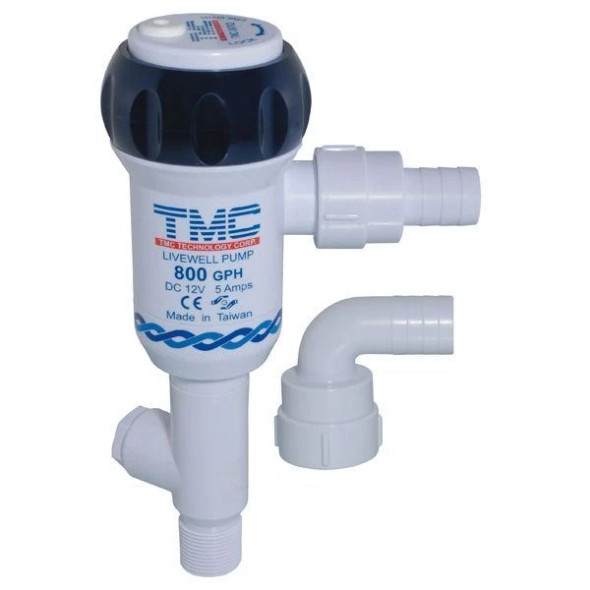 Livewell Straight Pump Seacook Mount 12V - 800 GPH (Discontinued)