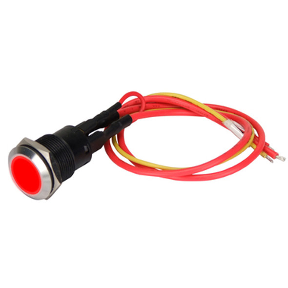 Relaxn Switch Round Red Back Light On/Off 12V 20Amp with Wire Harness