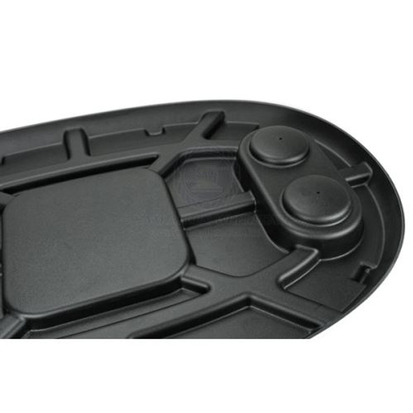 Relaxn Table Top Oval White Acrylic With 4 Cup Holders 74 x 46mm