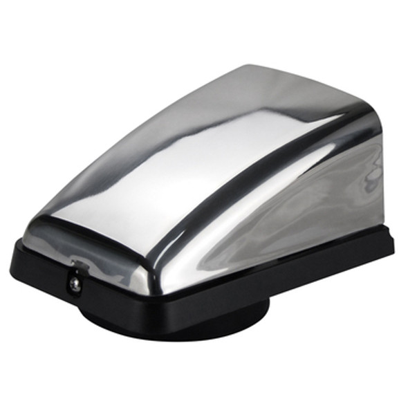 Stainless Steel Cowl Vent with Black Plastic Base 146mm x 111mm x 67mm