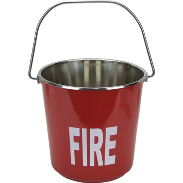 Stainless Steel Fire Bucket – 9 Litres (Red Painted)