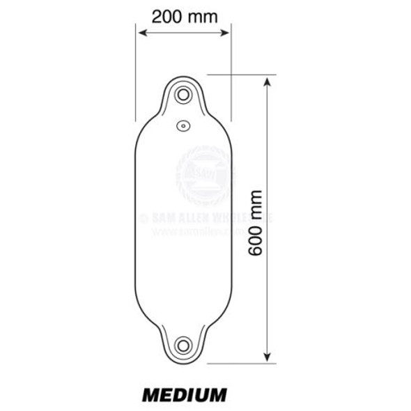 Supafend Fender Blue Tip with Rope - M