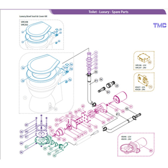 Toilet Hose TMC Black W/ Elbow